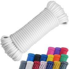 100 ft 1/4" Polyester Rope Comparable to Nylon Rope Poly Strong Utility Cord
