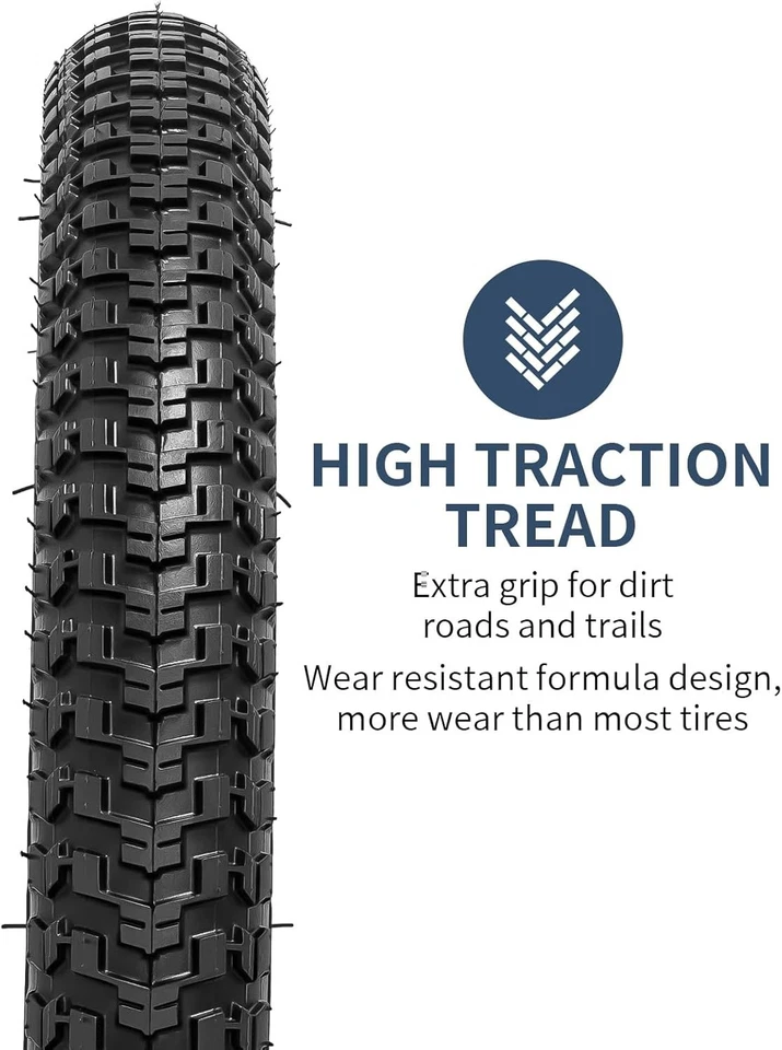 16" Bike Tires & Tubes Set - Schrader Valve - 2pcs - Image 4 of 4