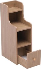 PCGAGA 20 cm Slim Wooden Bedside Table - Nightstand Drawer - Maple