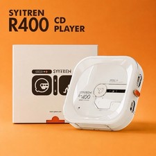 SYITREN R400 Bluetooth Portable CD Player White USB-C Rechargeable Retro