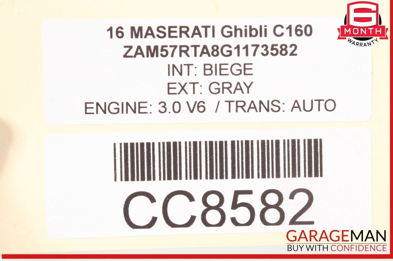 14-22 Maserati Ghibli  M157 Front Left Driver Side Door Shell Panel OEM