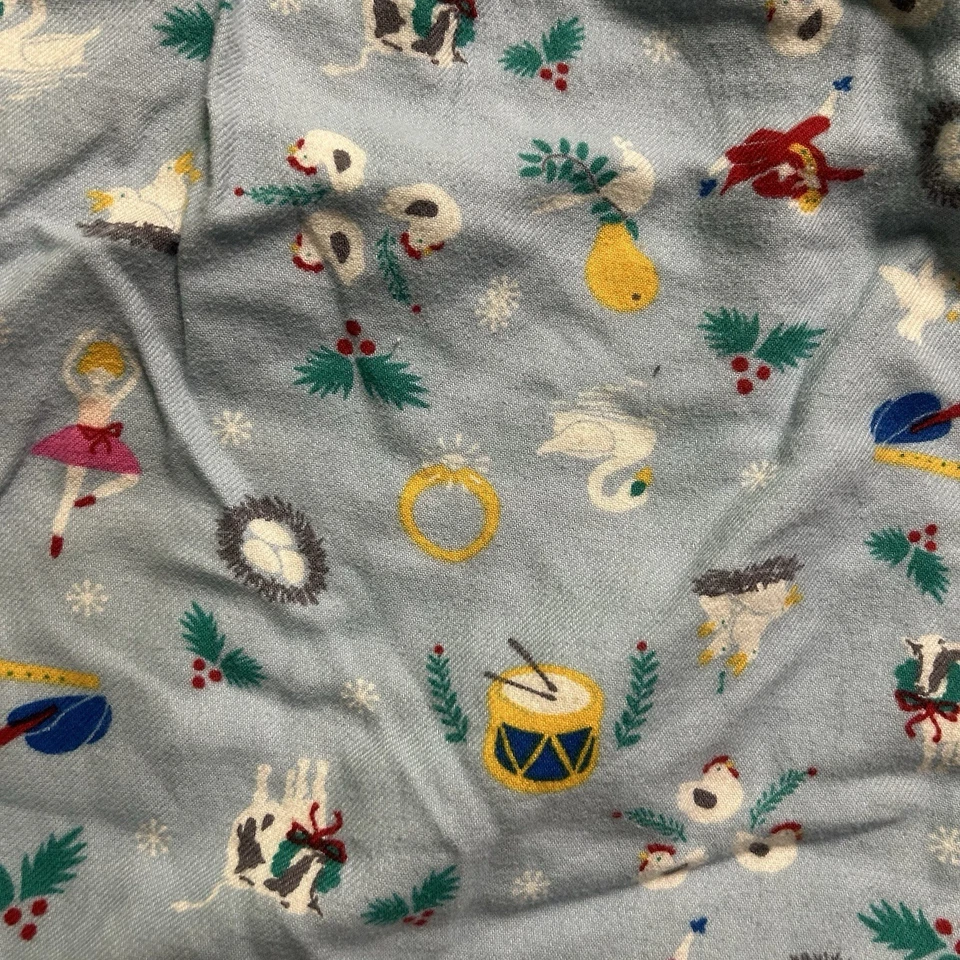 Pijama Lands End Niñas 12 Días de Navidad Vacaciones Franela Talla Mediana (10-12) Foto 2 de 3