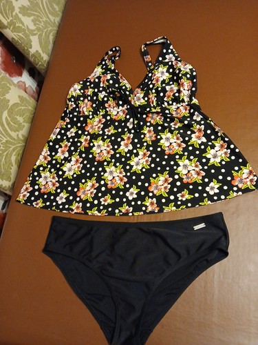 LASCANA uk Ladies Size 18C Tankini Bikini Floral Underwired VGC Swimwear
