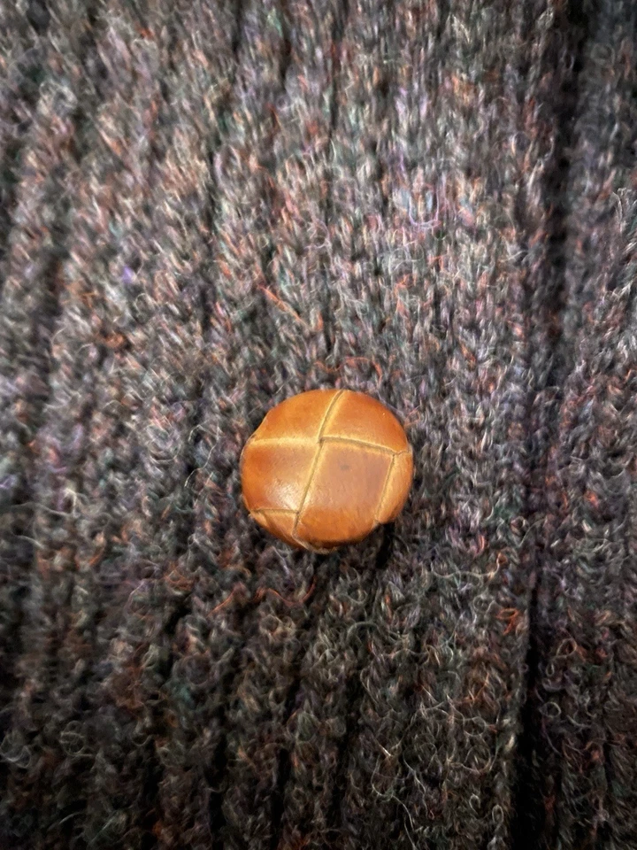 Vintage 90s Pringle Of Scotland Shetland Wool Size M Shawl Cardigan - Image 4 of 4