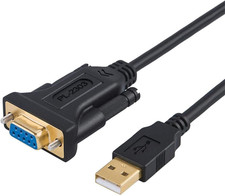 USB to RS232 Adapter with PL2303 Chipset, 6.6Ft USB 2.0 Male to RS232 Female DB9