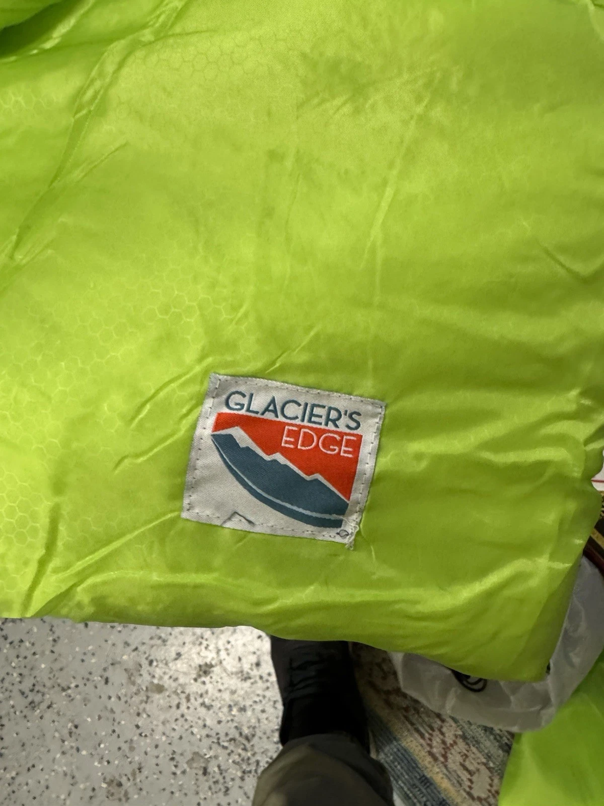 Glacier’s Edge 40°F Sleeping Bag Lightweight Camping Hiking Green Blue 75x33