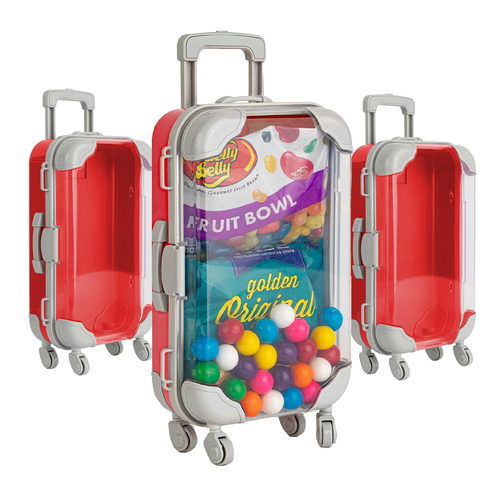 Mini Suitcase Party Favor Box &ndash; Little Luggage with Wheels