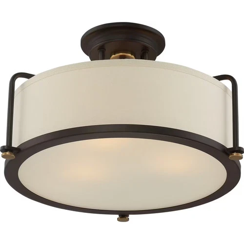 Quoizel QF1715WT Calvary Large Semi-Flush Mount in Western Bronze - Picture 2 of 4