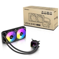 Antec Ultra 240 ARGB 240mm AIO Liquid CPU Cooler PWM Fan LGA1700 AM5 Black
