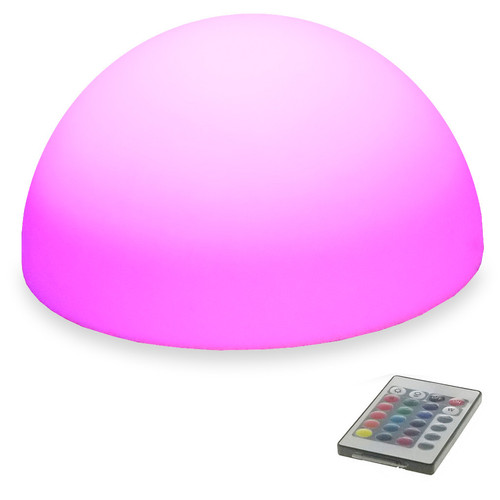 LED glowing Half Sphere - Pool Floating Light Show Ball - Hangable Mood Orb
