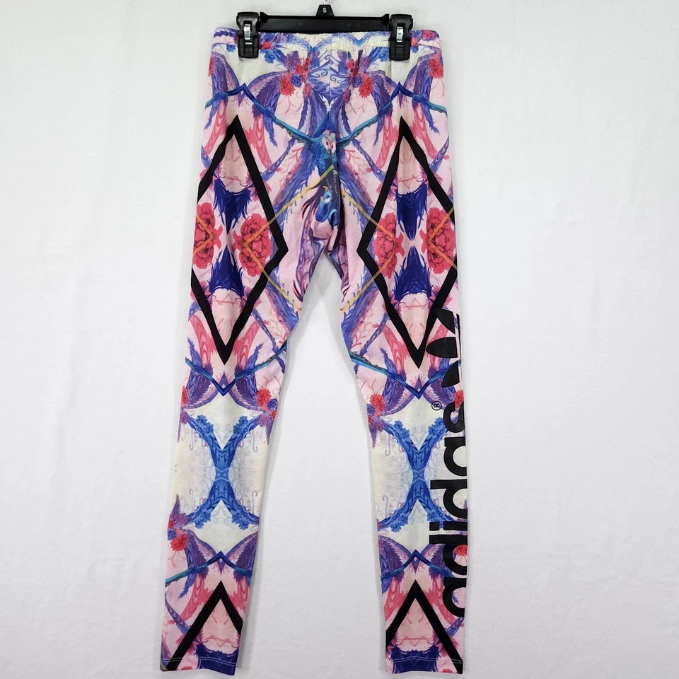 Adidas Farm Rio Optic Bloom Florera Pájaro Leggings Mujer Mediano Logo Foto 2 de 4