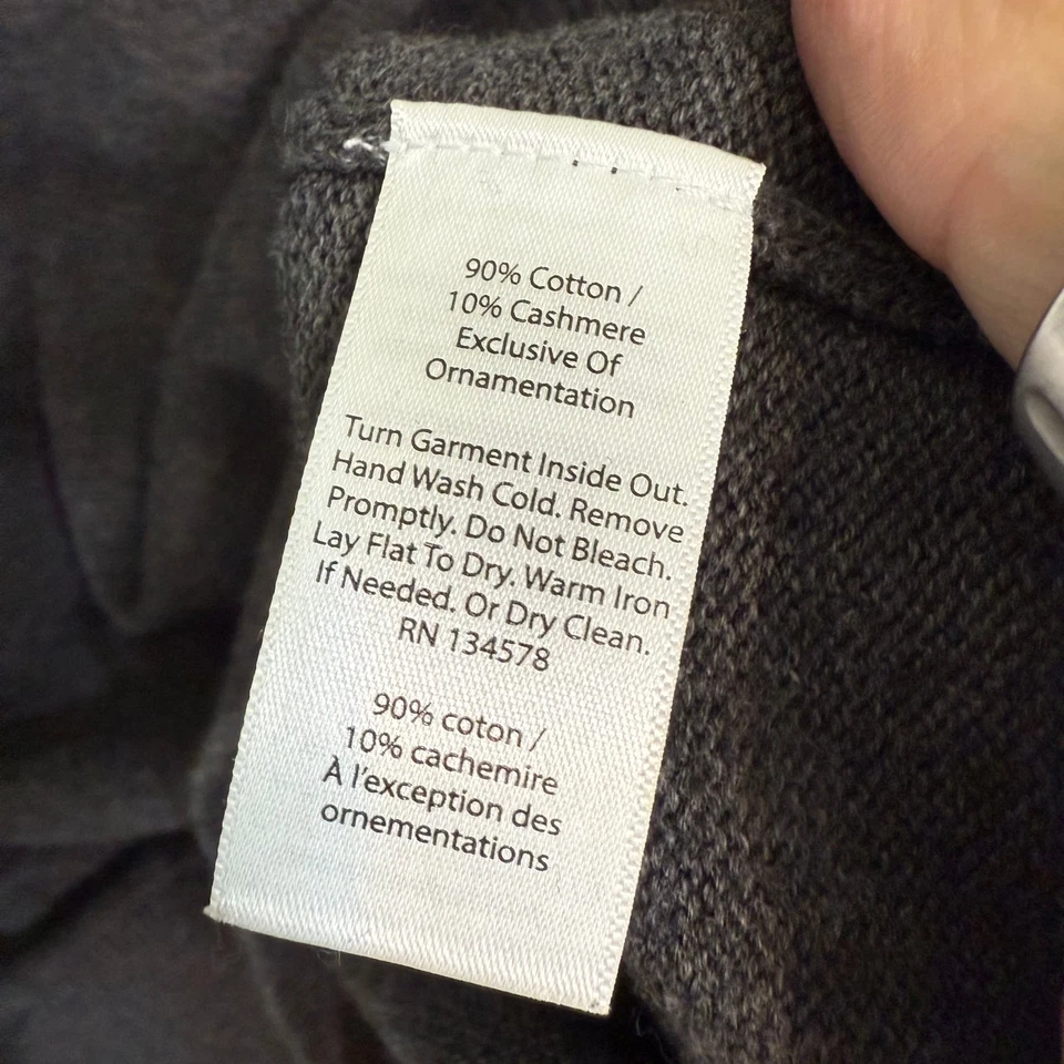 Vineyard Vines Men's Gray Wool Cashmere Blend 1/2 Zip Pullover Sweater - Image 4 of 4