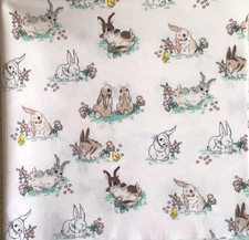 Spring Bunnies Pink Cath Kidston Lightweight cotton Fabric New Assorted Sizes