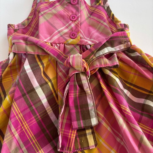 Blueberi Boulevard A-Line Dress Girls 12M Plaid Sundress Front Pockets NWT - Picture 5 of 6