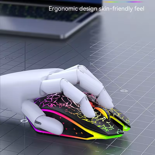 Optical RGB 2.4G Wireless Bluetooth 5.2 Dual-Mode Silent Gaming Mouse 6-Button - Afbeelding 4 van 6