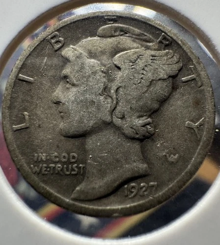 1927- Silver Mercury Dime Good Older Coin 90% Silver