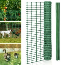 15/20/30/50M Barrier Fencing Mesh 1m wide Garden Plastic Netting Fence Pins