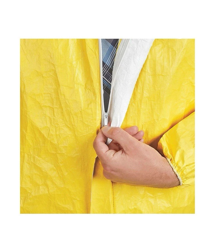 Lot Of 4 Dupont Tychem 2000 Coverall with Collar, QC125S, L Yellow - product detail image 2