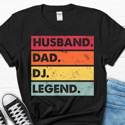 Husband Dad DJ Legend Vintage Retro Funny DJ Tee Father's Day Gift for Him