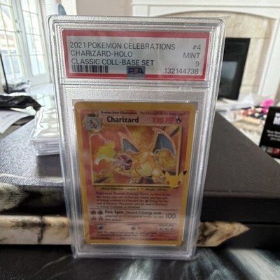Pokémon TCG Charizard 4/102 Celebrations: Classic Collection Holo PSA 9