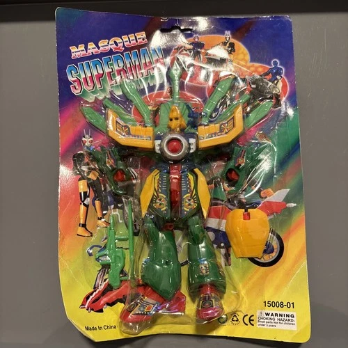 Vintage Masque Superman Super Sentai Power Rangers Bootleg Robot Samurai Figure
