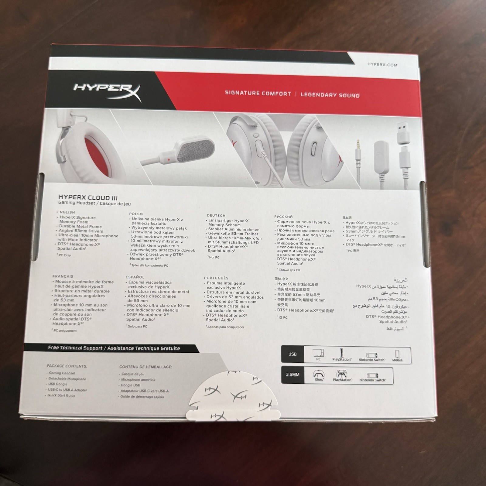 HyperX Cloud III Wired Gaming Headset White New Sealed