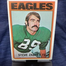 Topps 1972 Steve Zabel #21 Philadelphia Eagles NFL Rookie Football Card. rookie card picture