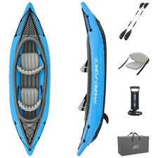 Inflatable Kayak 2 Person Bestway Hydro Force Cove Champ X2 Seats Repaired