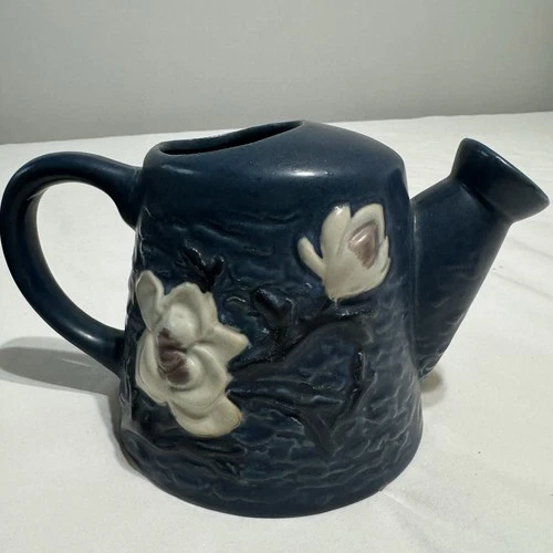 Roseville Pottery Dark Blue 180-5 Watering Pitcher Can Flower Pot 5”