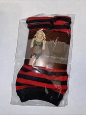 Leg Avenue Red & Black Striped Arm Warmers OSFM 90-160 lb. NEW Women's Lingerie