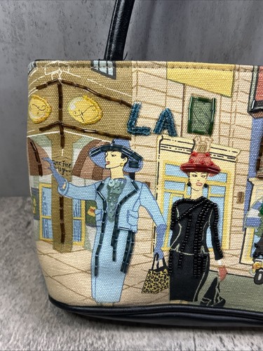 Frankie & Johnnie Bag Tote Purse Beaded Rodeo Drive Beverly Hills Vintage READ - Picture 4 of 17