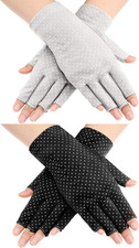 Sun Gloves for Women UV Protection Fingerless Non Slip Sunscreen Driving Gloves