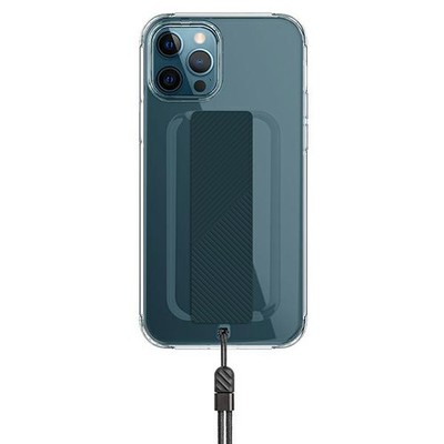 UNIQ Heldro Hülle mit Tragegurt für iPhone 12/12 Pro, Transparent