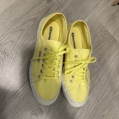 Superga Yellow Canvas Shoes Sneakers Women's Sz 8.5