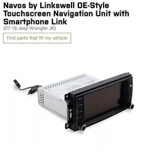 Navos by Linkswell OE-Style Touchscreen Nav Unit  Smartphone Link. Jeep JK radio