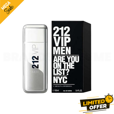 212 VIP BY CAROLINA HERRERA 3.4 FL.OZ. EDT SPRAY FOR MEN
