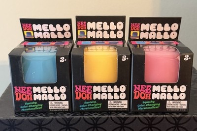 Schylling NeeDoh Mello Mallo Color Changing Squishy Marshmallow Lot of 3 New
