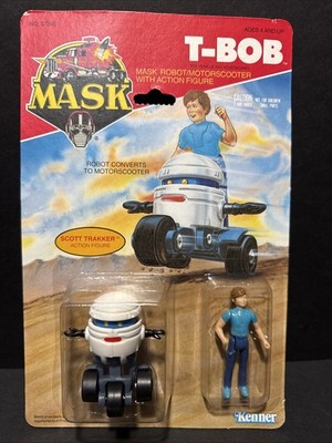 Kenner 1986 Mask T-Bob Robot Motorscooter-Scott Tracker Figure Sealed NO.37240 