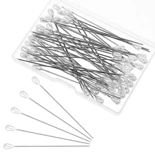 Pearl Head Pins 50 PCS 3 Inch Corsage Boutonniere Pins Straight Pin with Pear...