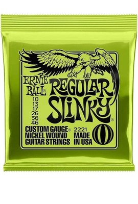 New! 2221Ernie Ball Regular Slinky Nickel 10-46 Electric Guitar Strings12Sets.R7