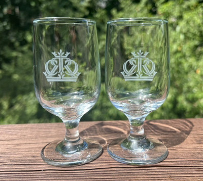 PAIR of Delta Crown Room Wine or Juice Glasses   5oz   early 2000s   NEW