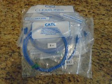 CAT 6 Cables : 5 Ft. : 10 Pack Patch Cable UTP Blue New Sealed