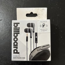 billboard earbuds with build-in microphone and travel case 3.5mm.  D