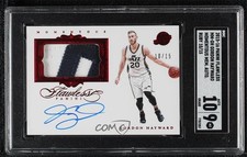 2015-16 Flawless Momentous Memorabilia Ruby 10/15 Gordon Hayward SGC 9 Auto vb2