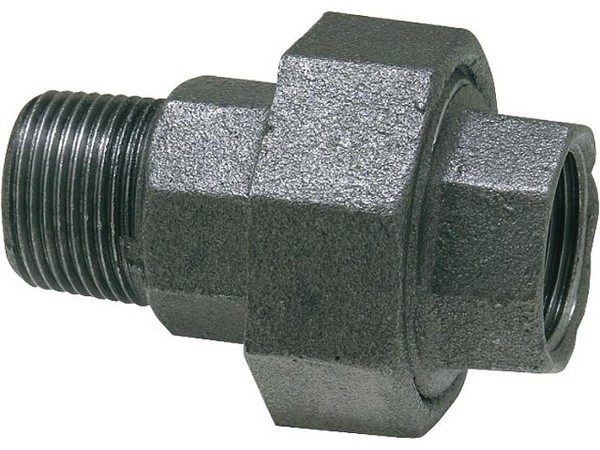 "Tempergussfitting Schwarz Verschraubung Flachdichtend DN32 (1 1/4\") Igxag"-image