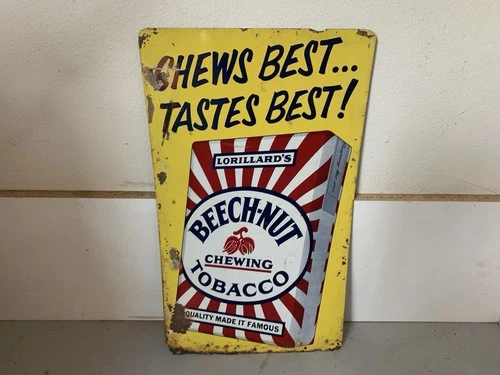 Beech-Nut Vintage Chewing TOBACCO TIN SIGN