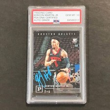 2020-21 Panini Chronicles #125 Kenyon Martin Jr. Signed Card AUTO 10 PSA Slabbed