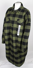 Duluth Women's Plus Folklore Flannel Insulated Duster Size 3x Major Green