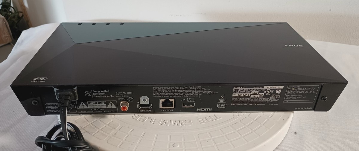 Sony BDP-S5100 Blu-Ray DVD Player 3D Built-in Wi-Fi Streamer NO