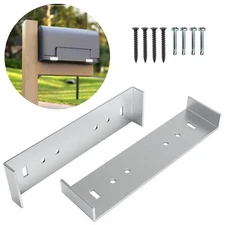 Mailbox Mounting Bracket 8" Wide Floor Rust-Free Mailbox Brackets for Post Me...